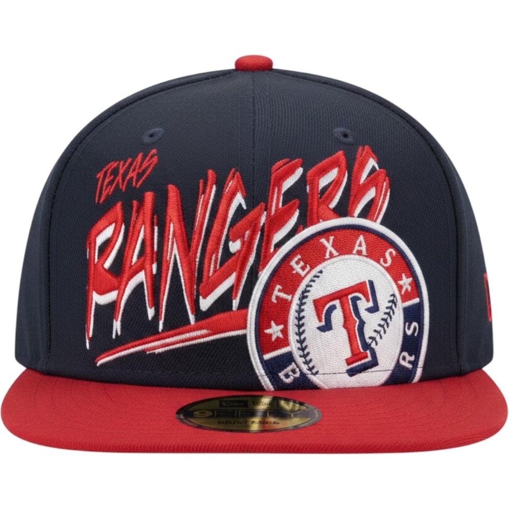 New Era Texas Rangers 9FIFTY Snapback Hat Red Blue MLB Baseball Cap Flat Bill
